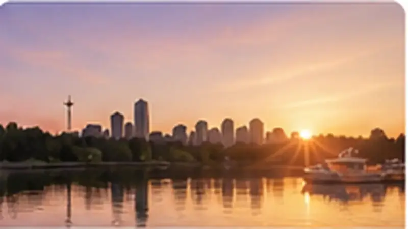 South Surrey sunset and coastal landscape